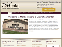 Tablet Screenshot of menkefuneralhome.com